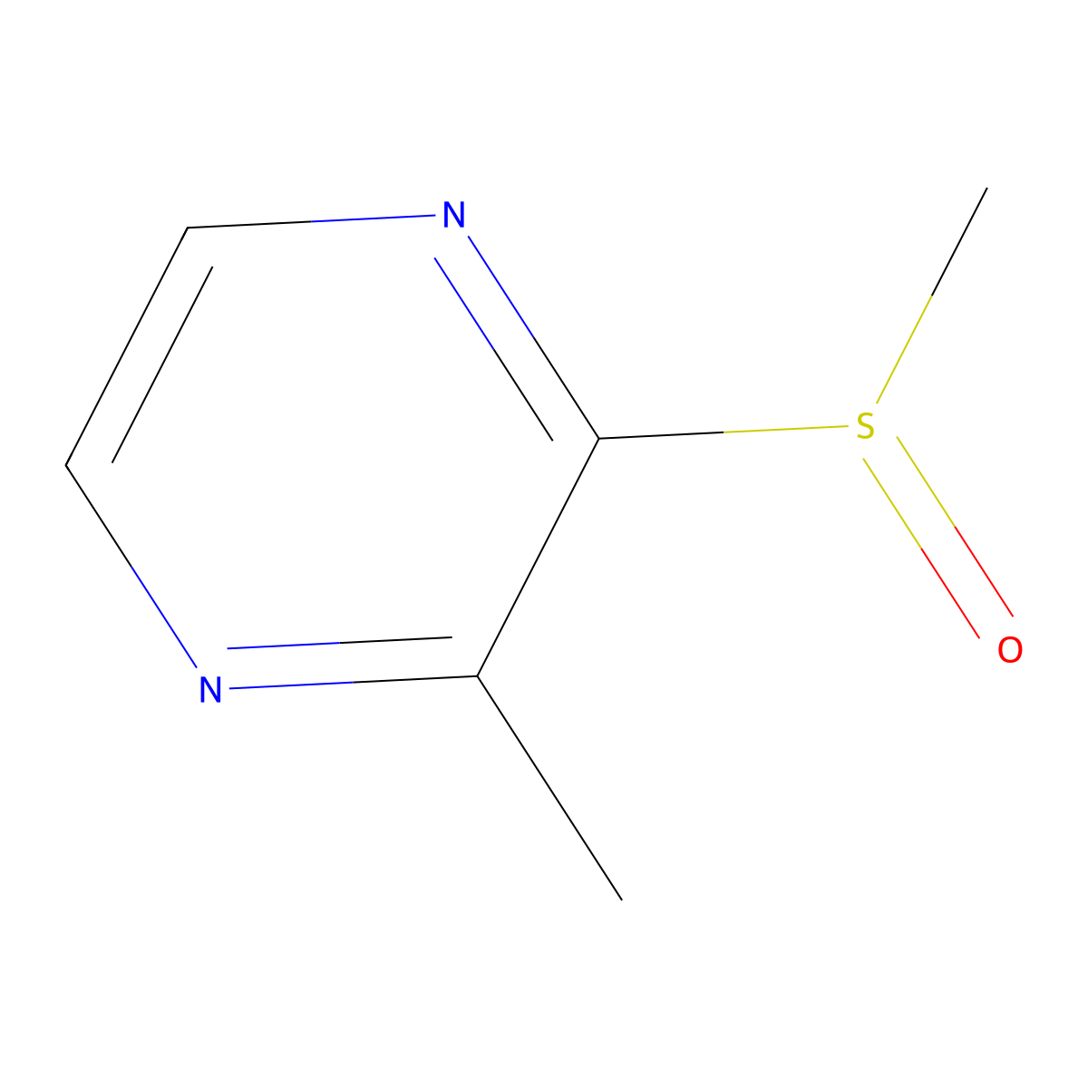 2-Methyl-3-(methylsulfinyl)pyrazine molecular structure, CAS 1185292-70-9