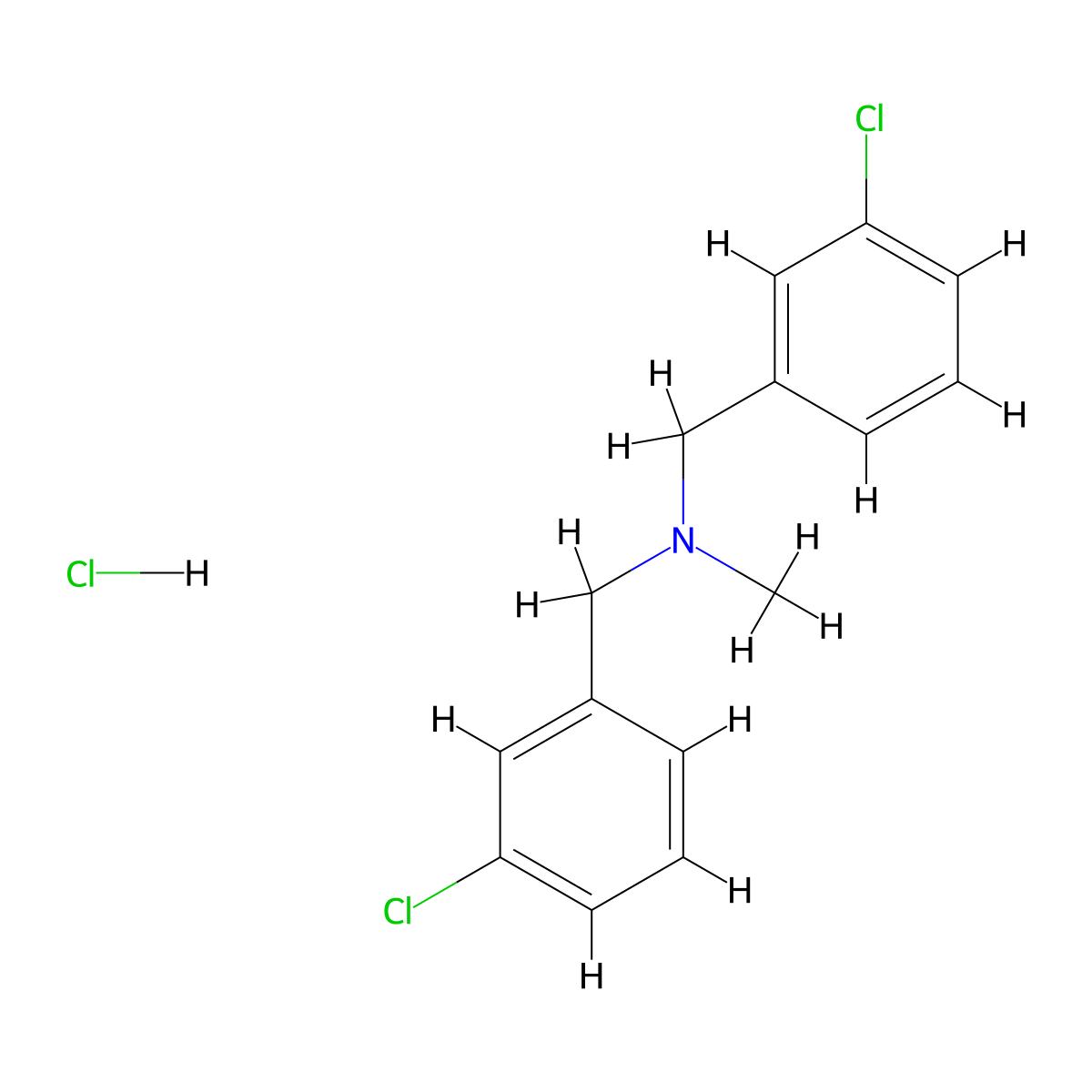 N,N-Bis(3-chlorobenzyl)methylamine hydrochloride molecular structure, CAS 1185292-72-1