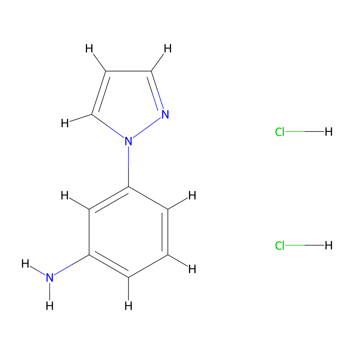 [3-(1h-Pyrazol-1-yl)phenyl]amine dihydrochloride molecular structure, CAS 1185293-09-7