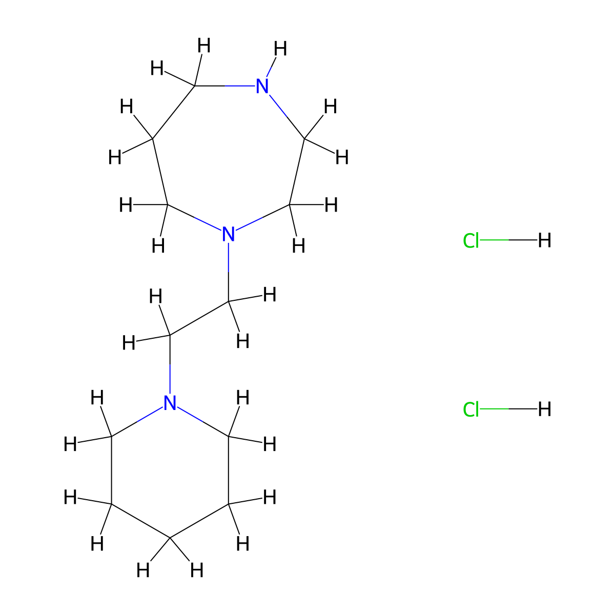 1-(2-Piperidin-1-yl-ethyl)-[1,4]diazepane dihydrochloride molecular structure, CAS 1185293-20-2