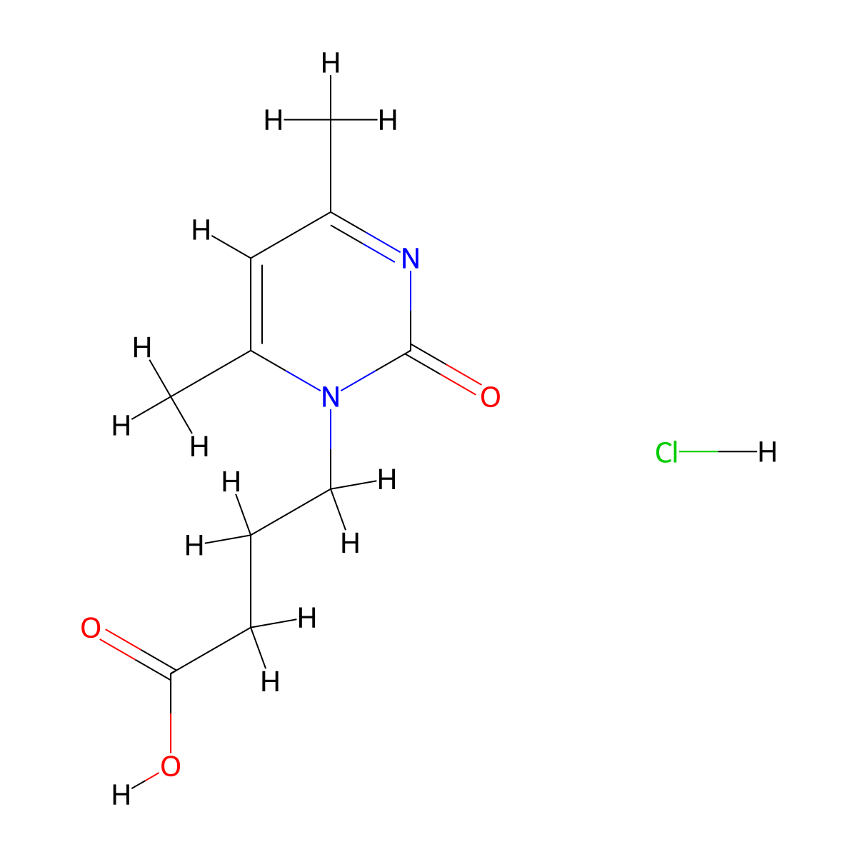 4-(4,6-Dimethyl-2-oxo-2H-pyrimidin-1-YL)-butyric acid hydrochloride molecular structure, CAS 1185293-26-8