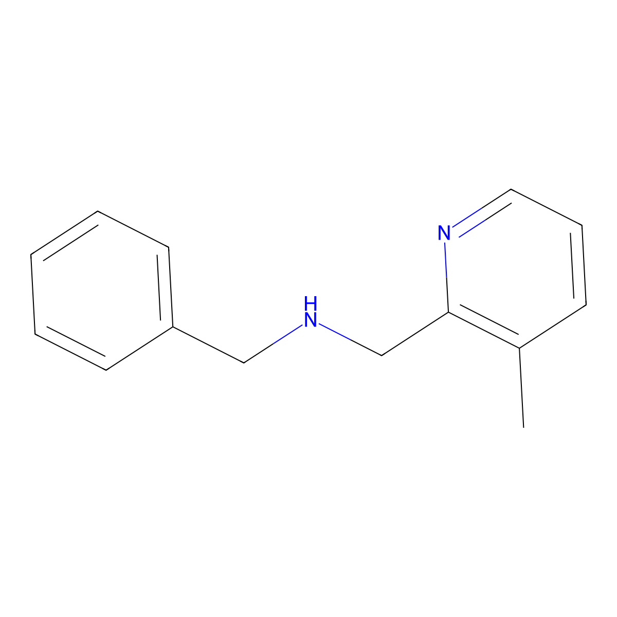 N-Benzyl-1-(3-methylpyridin-2-yl)methanamine molecular structure, CAS 1185293-36-0