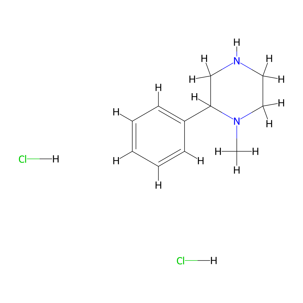 1-Methyl-2-phenylpiperazine dihydrochloride molecular structure, CAS 1185293-45-1