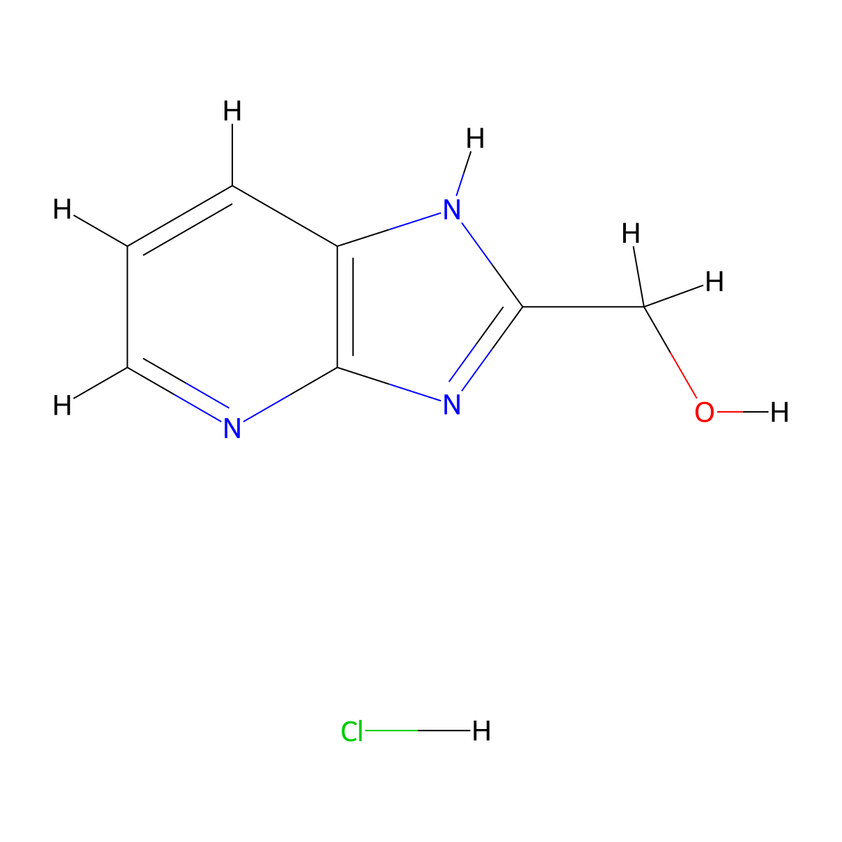 (3H-Imidazo[4,5-b]pyridin-2-yl)methanol hydrochloride molecular structure, CAS 1185293-61-1