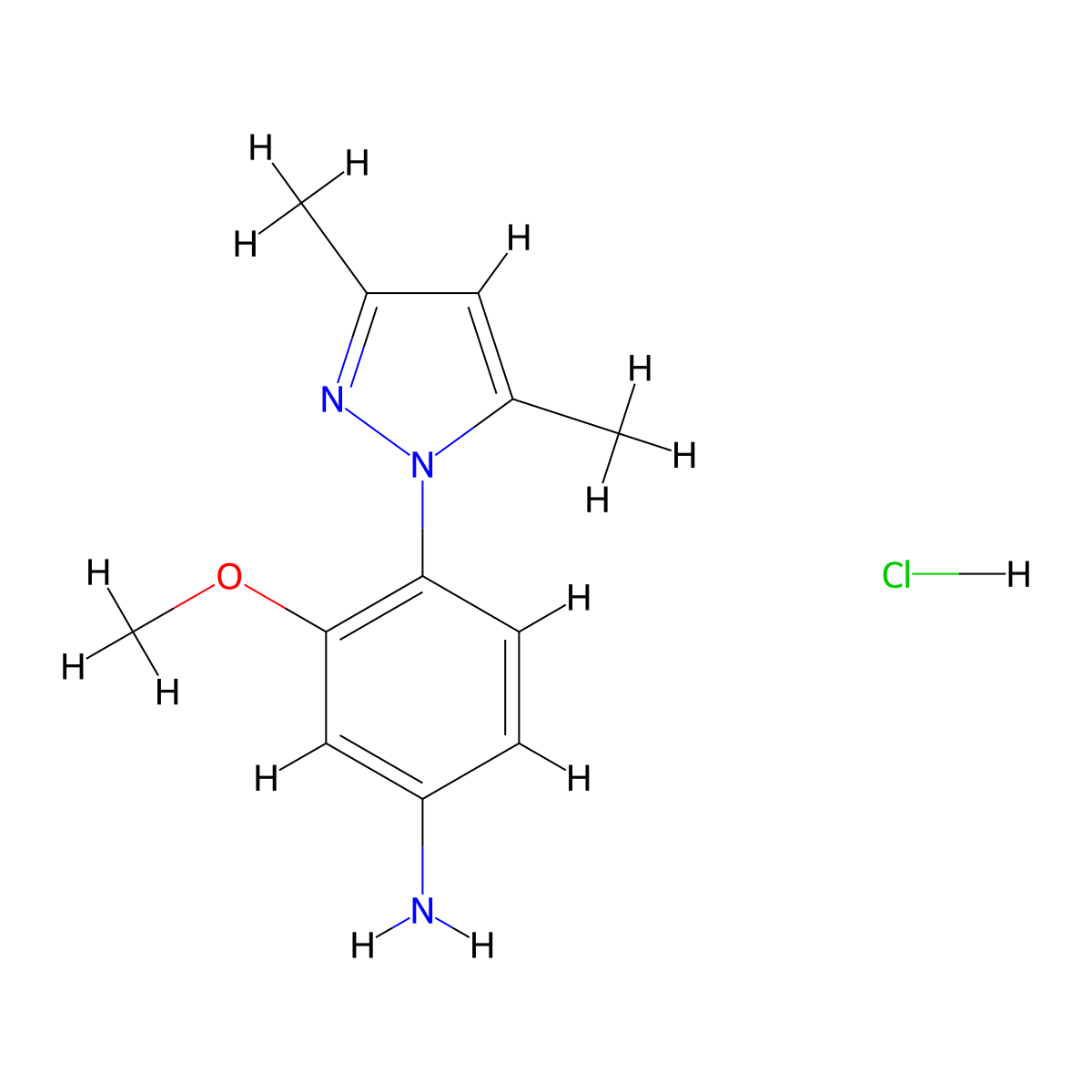 4-(3,5-Dimethyl-pyrazol-1-YL)-3-methoxy-phenylamine hydrochloride molecular structure, CAS 1185293-65-5