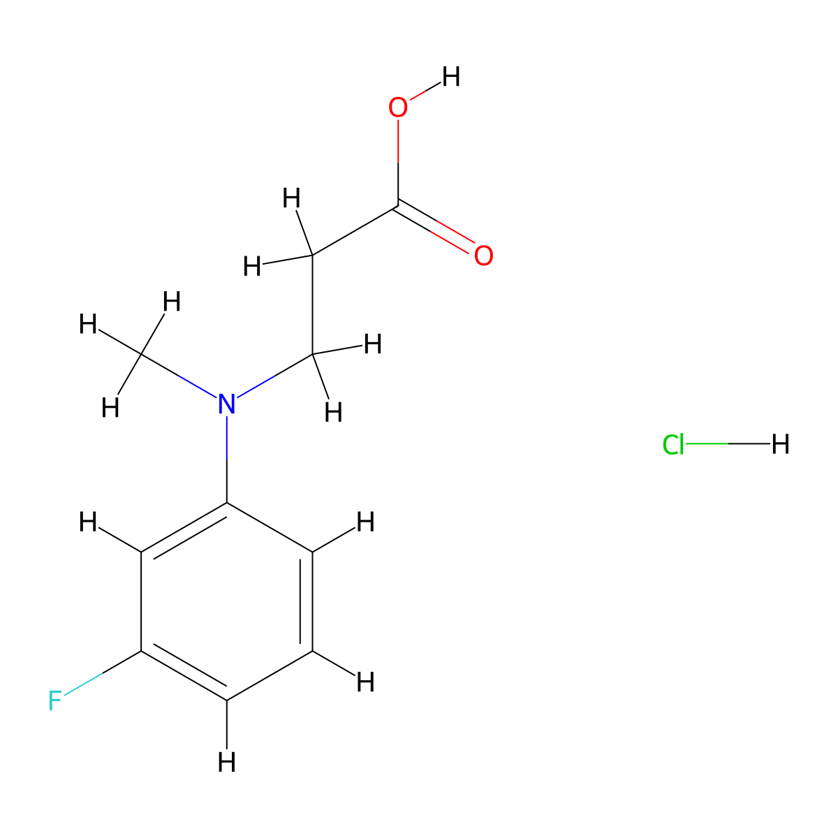 3-[(3-Fluoro-phenyl)-methyl-amino]-propionic acid hydrochloride molecular structure, CAS 1185293-67-7