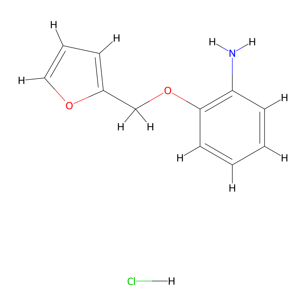 [2-(2-Furylmethoxy)phenyl]amine hydrochloride molecular structure, CAS 1185293-76-8