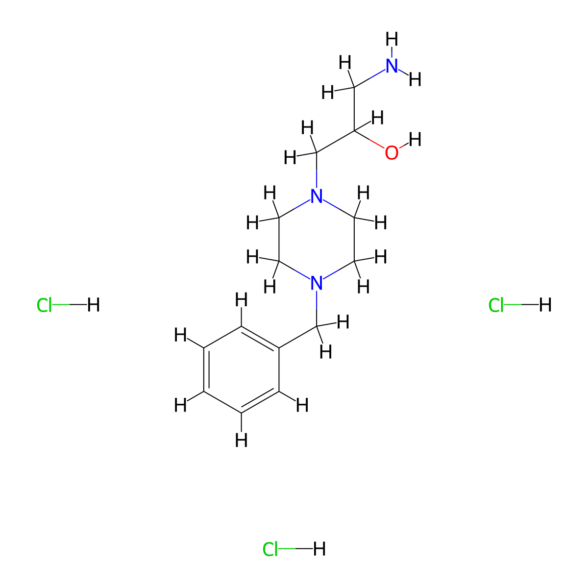 1-Amino-3-(4-benzylpiperazin-1-yl)propan-2-ol trihydrochloride molecular structure, CAS 1185293-82-6