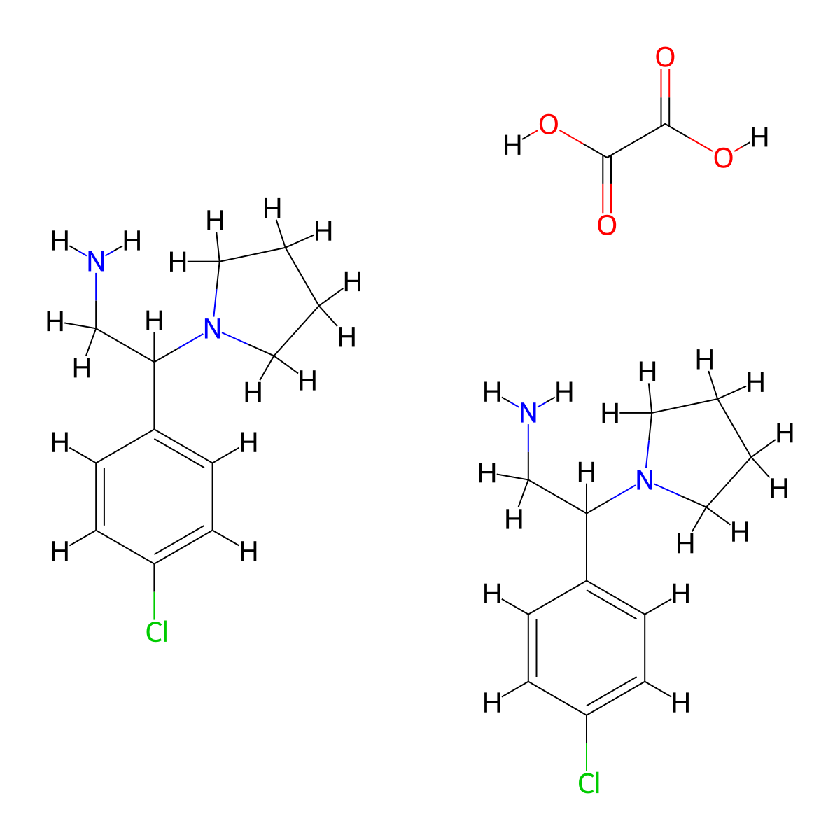 2-(4-Chloro-phenyl)-2-pyrrolidin-1-yl-ethylaminehemioxalate molecular structure, CAS 1185293-99-5