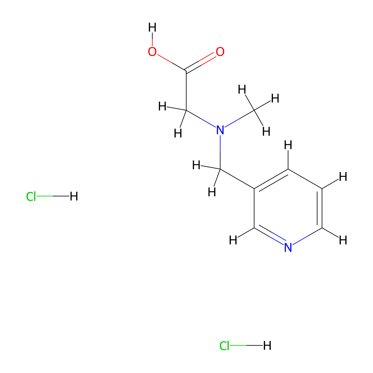 N-Methyl-N-(Pyridin-3-Ylmethyl)Glycine Dihydrochloride molecular structure, CAS 1185294-06-7