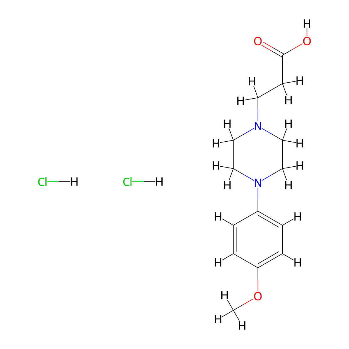 3-[4-(4-Methoxy-phenyl)-piperazin-1-YL]-propionic acid dihydrochloride molecular structure, CAS 1185294-14-7