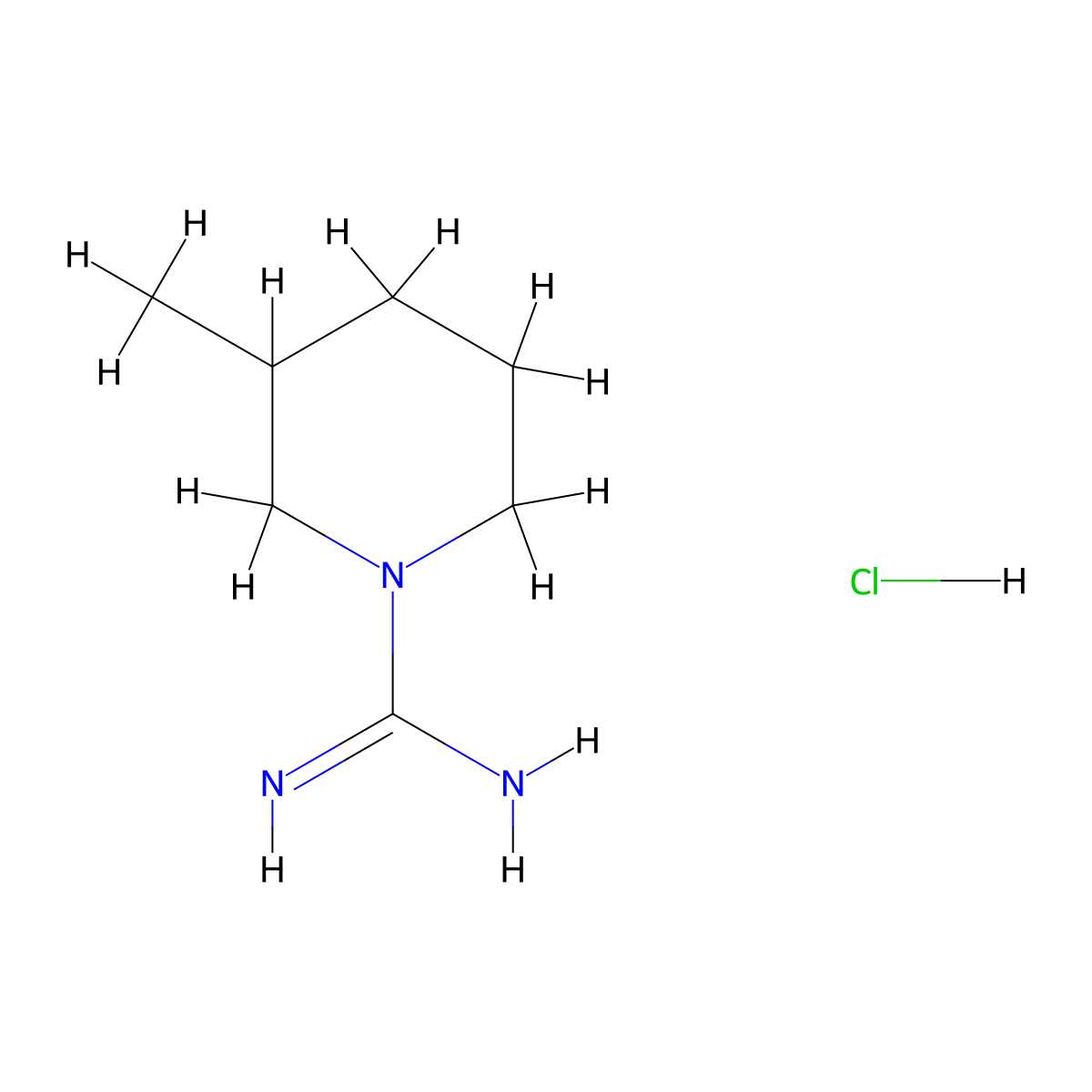 3-Methyl-piperidine-1-carboxamidine hydrochloride molecular structure, CAS 1185294-26-1