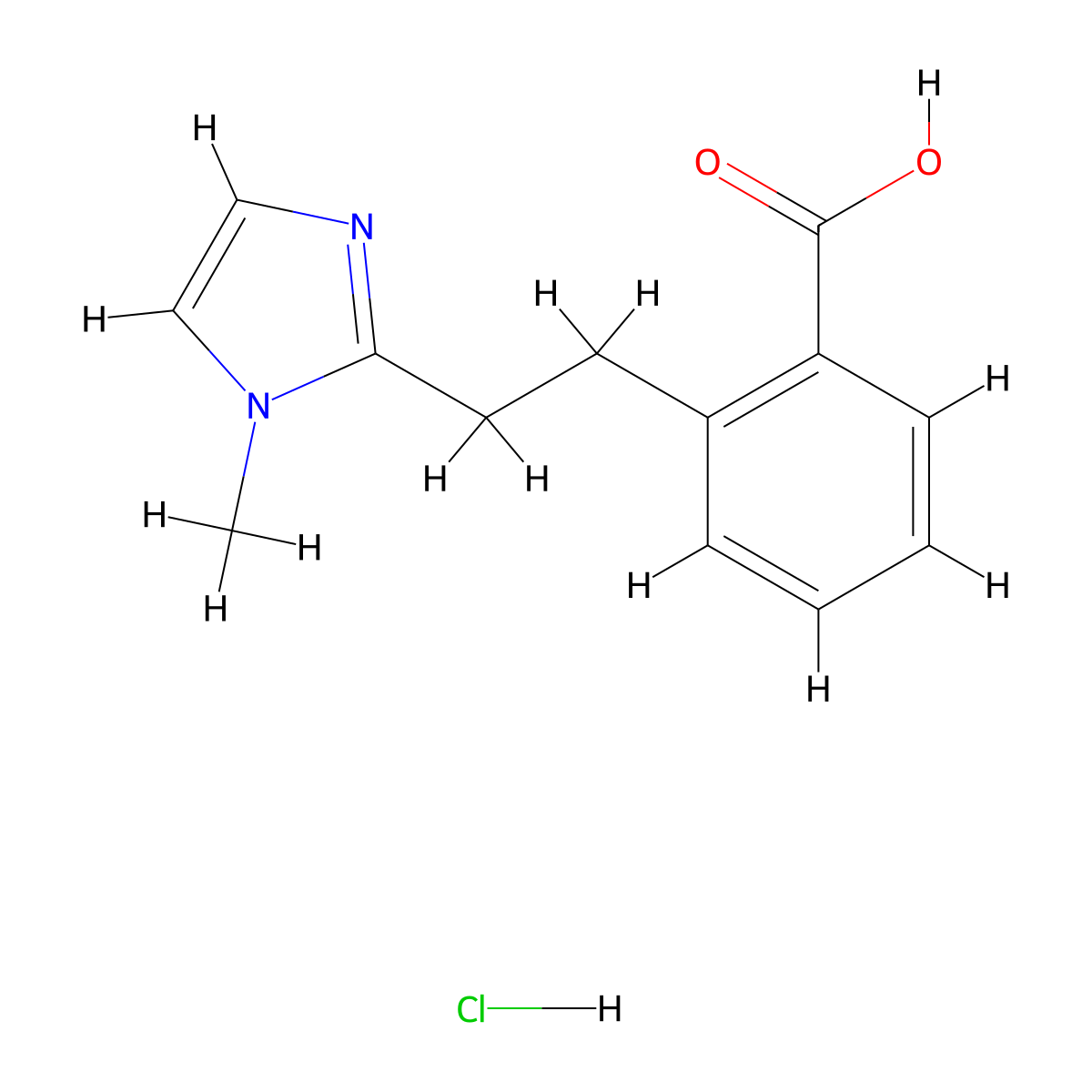 2-[2-(1-Methyl-1H-imidazol-2-YL)ethyl]-benzoic acid hydrochloride molecular structure, CAS 1185294-32-9