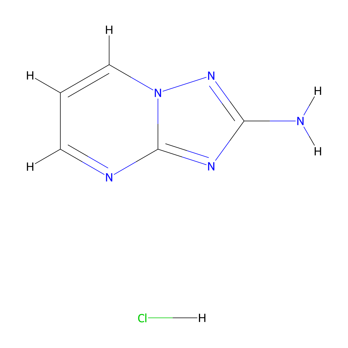 [1,2,4]Triazolo[1,5-a]pyrimidin-2-amine hydrochloride molecular structure, CAS 1185294-50-1