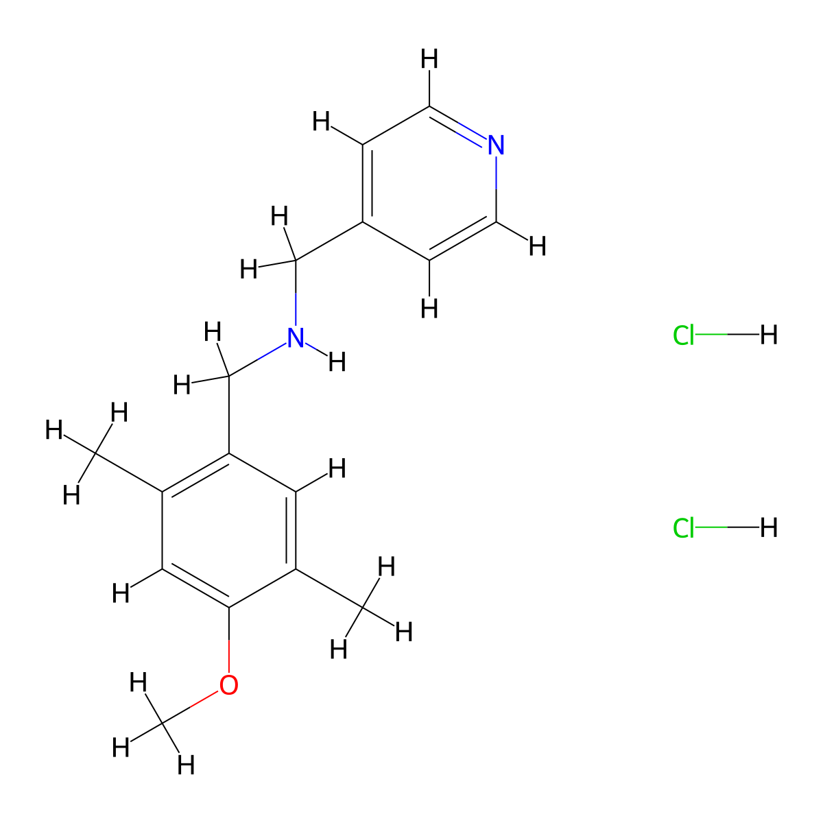 (4-Methoxy-2,5-dimethylbenzyl)-(pyridin-4-ylmethyl)amine dihydrochloride molecular structure, CAS 1185294-65-8