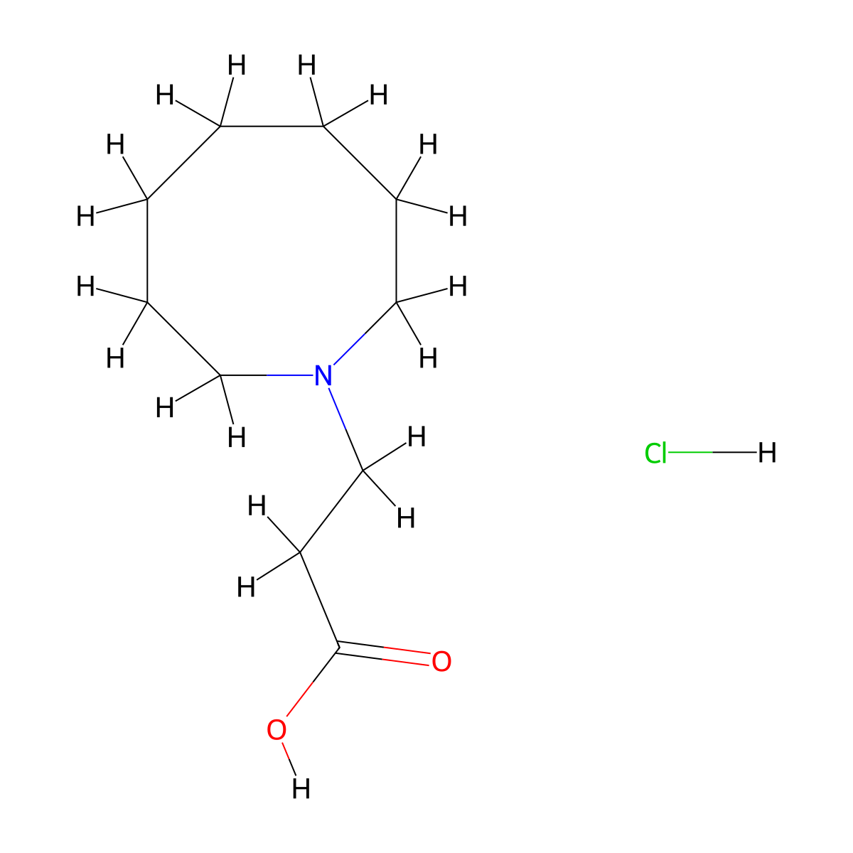 3-Azocan-1-ylpropanoic acid hydrochloride molecular structure, CAS 1185294-68-1