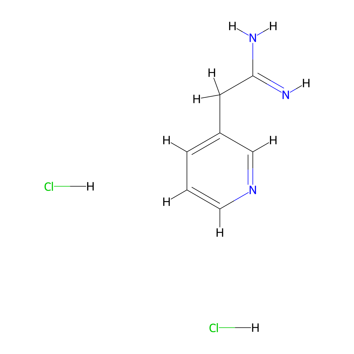 2-(Pyridin-3-yl)ethanimidamide dihydrochloride molecular structure, CAS 1185294-73-8