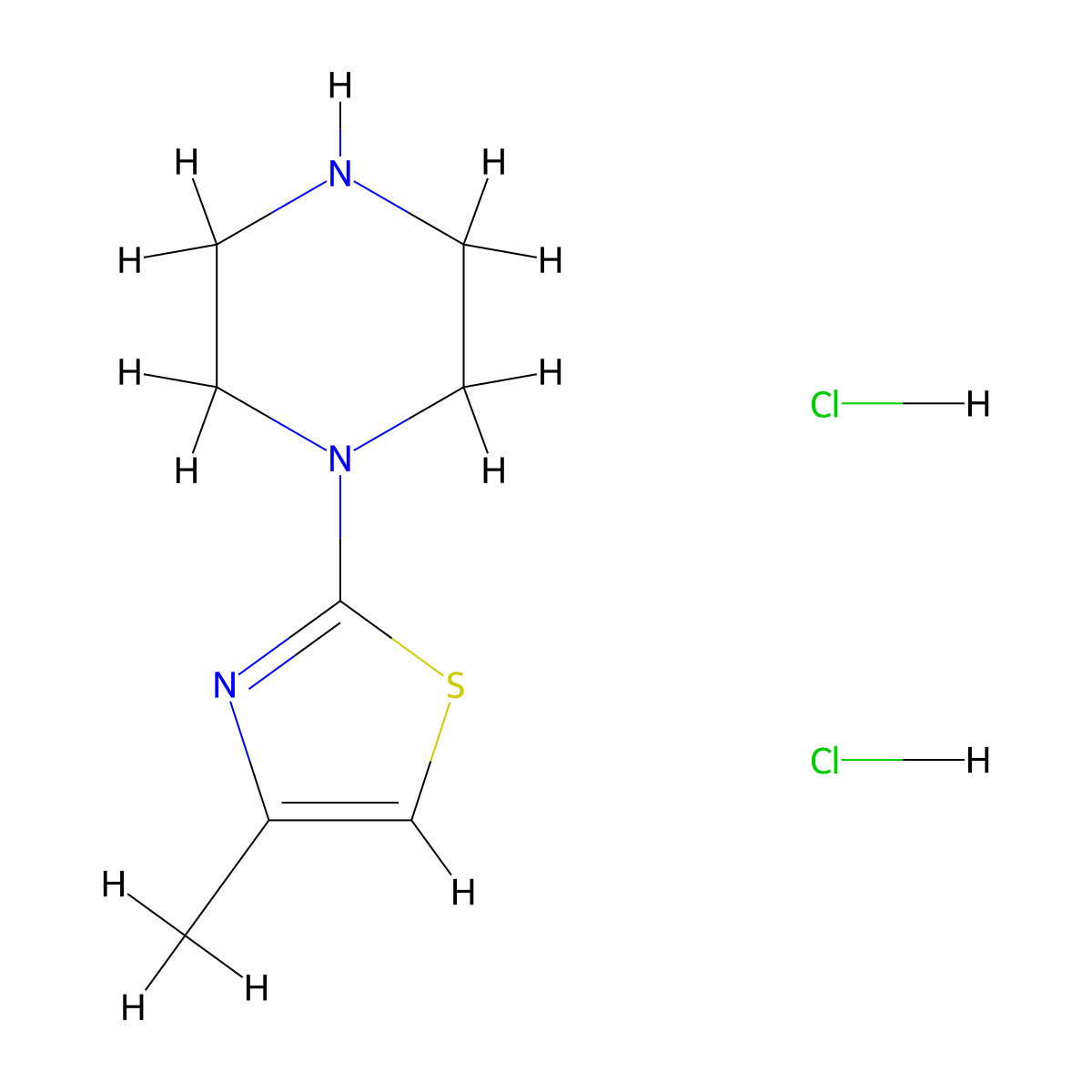 1-(4-Methyl-thiazol-2-yl)-piperazine dihydrochloride molecular structure, CAS 1185294-76-1