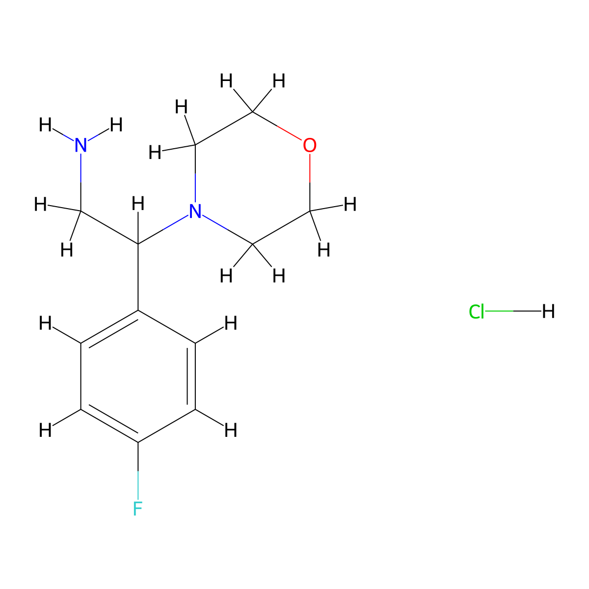 2-(4-Fluoro-phenyl)-2-morpholin-4-YL-ethylamine hydrochloride molecular structure, CAS 1185294-78-3