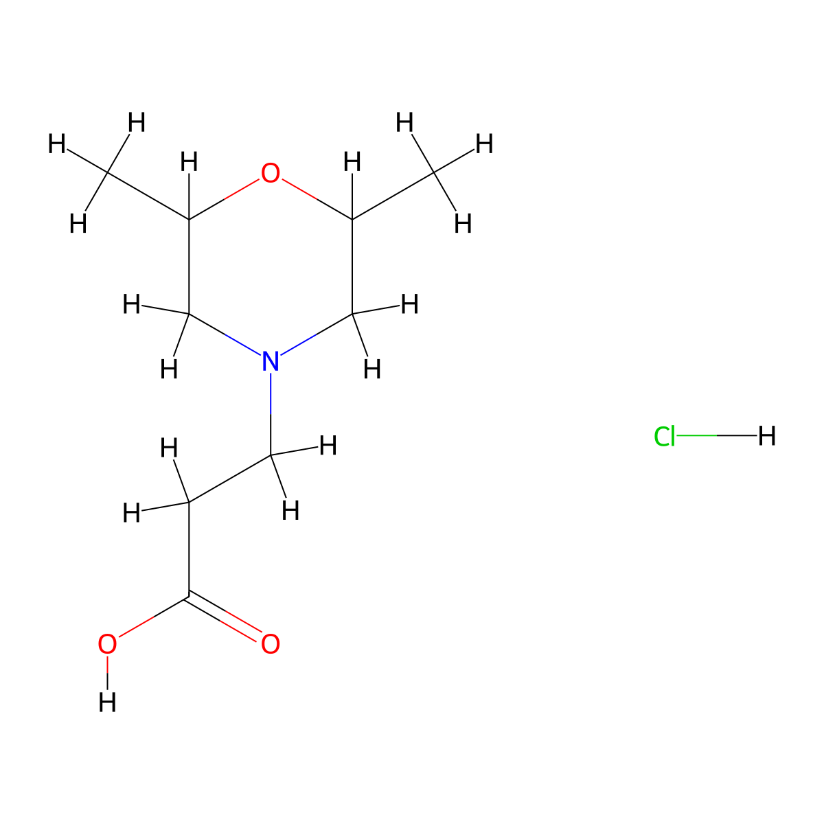 3-(2,6-Dimethyl-morpholin-4-YL)-propionic acid hydrochloride molecular structure, CAS 1185294-87-4