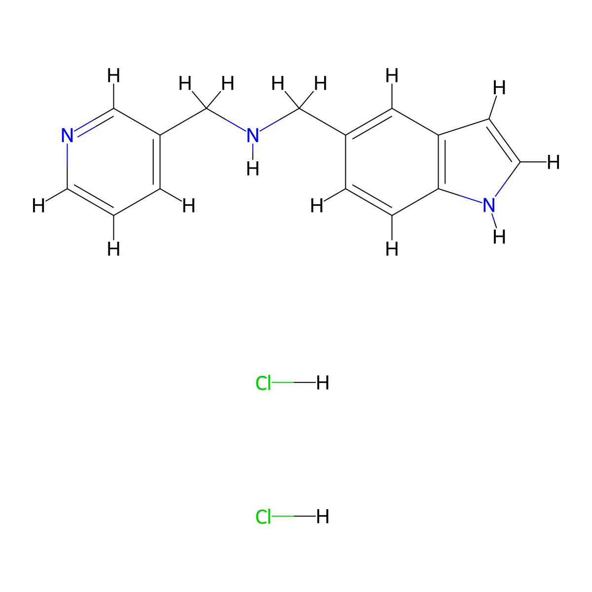 N-(1H-Indol-5-ylmethyl)-N-(pyridin-3-ylmethyl)-amine dihydrochloride molecular structure, CAS 1185295-06-0