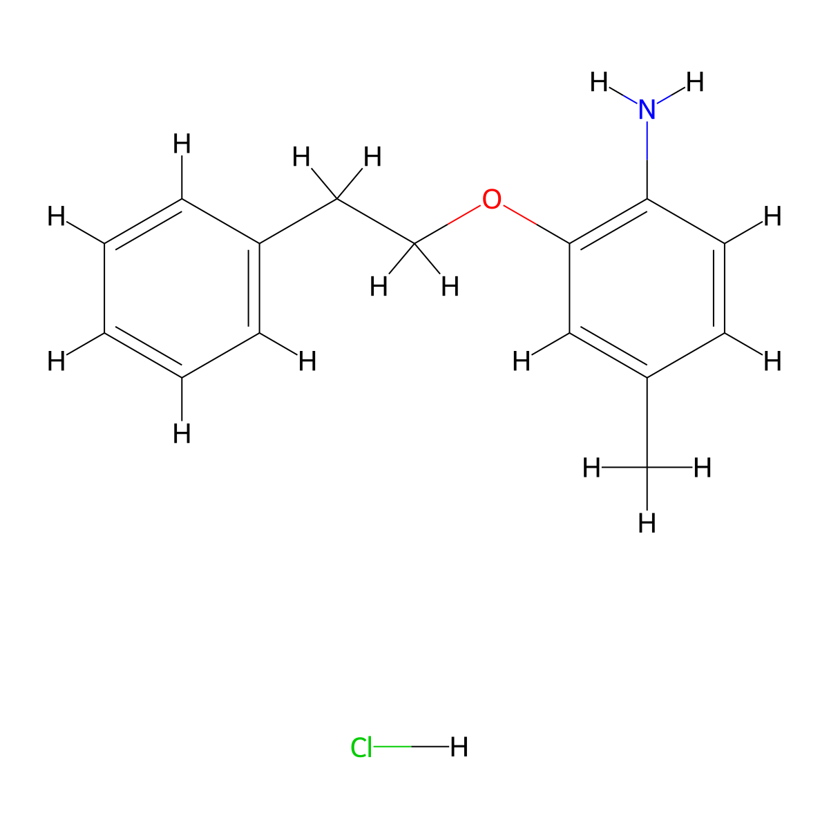 4-Methyl-2-(phenethyloxy)aniline hydrochloride molecular structure, CAS 1185295-19-5