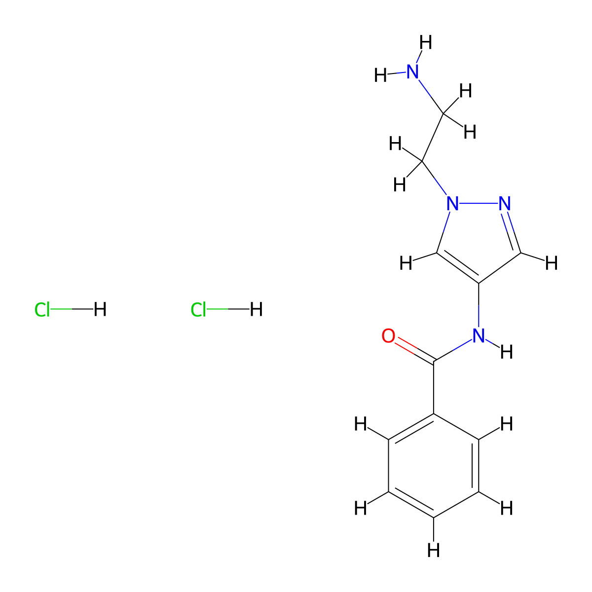 N-[1-(2-Amino-ethyl)-1H-pyrazol-4-yl]-benzamidedihydrochloride molecular structure, CAS 1185295-40-2