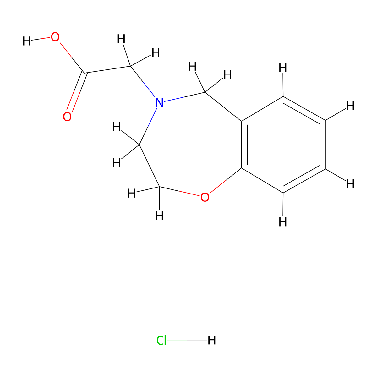 2,3-Dihydro-1,4-Benzoxazepin-4(5H)-Ylacetic Acid Hydrochloride molecular structure, CAS 1185295-61-7