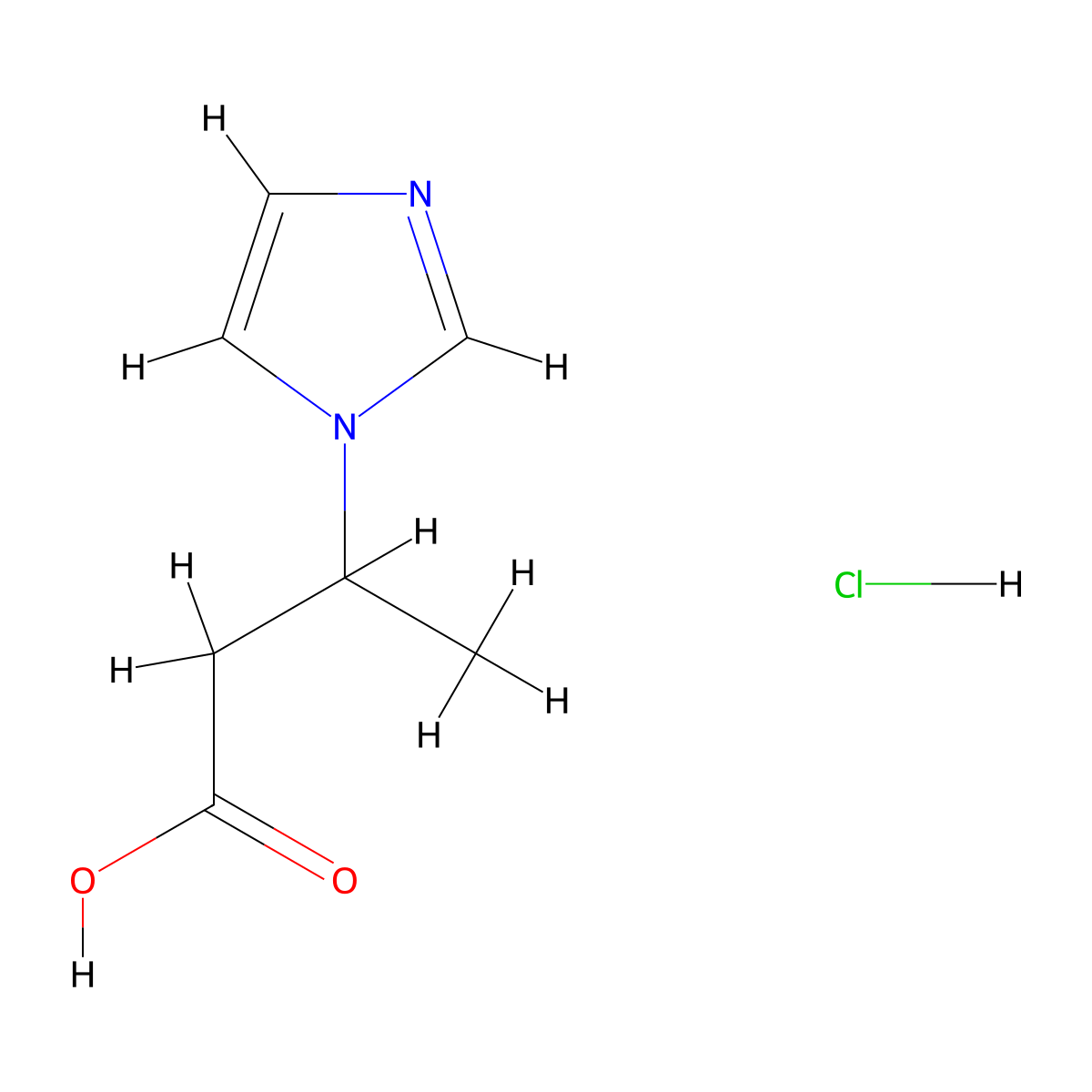 3-(1H-Imidazol-1-yl)butanoic acid hydrochloride molecular structure, CAS 1185295-65-1