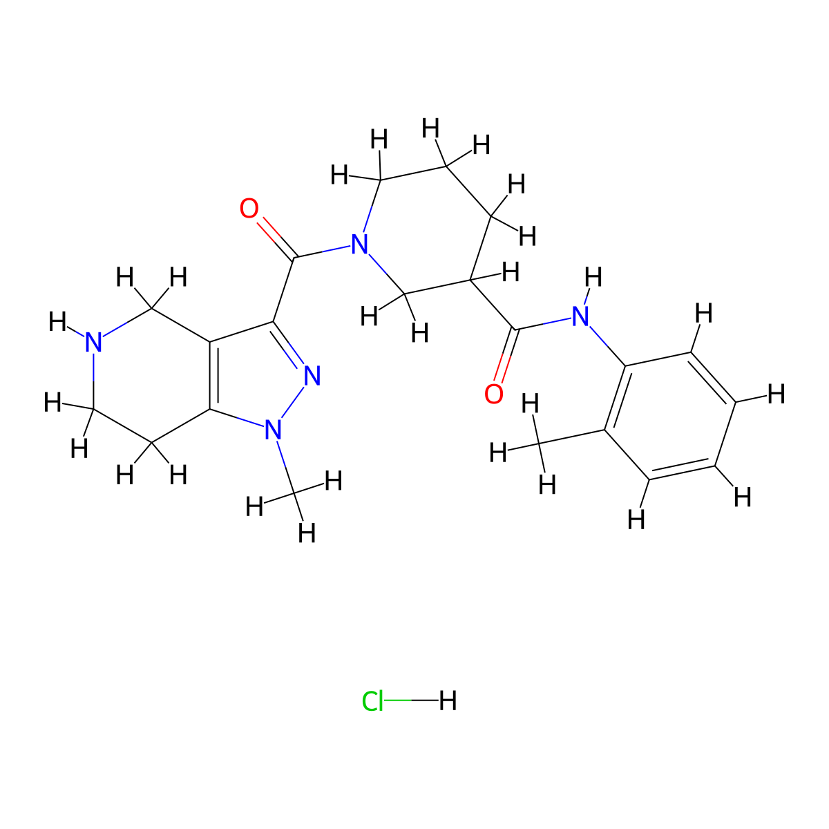N-(2-Methylphenyl)-1-[(1-methyl-4,5,6,7-tetrahydro-1H-pyrazolo[4,3-c]pyridin-3-yl)carbonyl]piperidin molecular structure, CAS 1185295-72-0