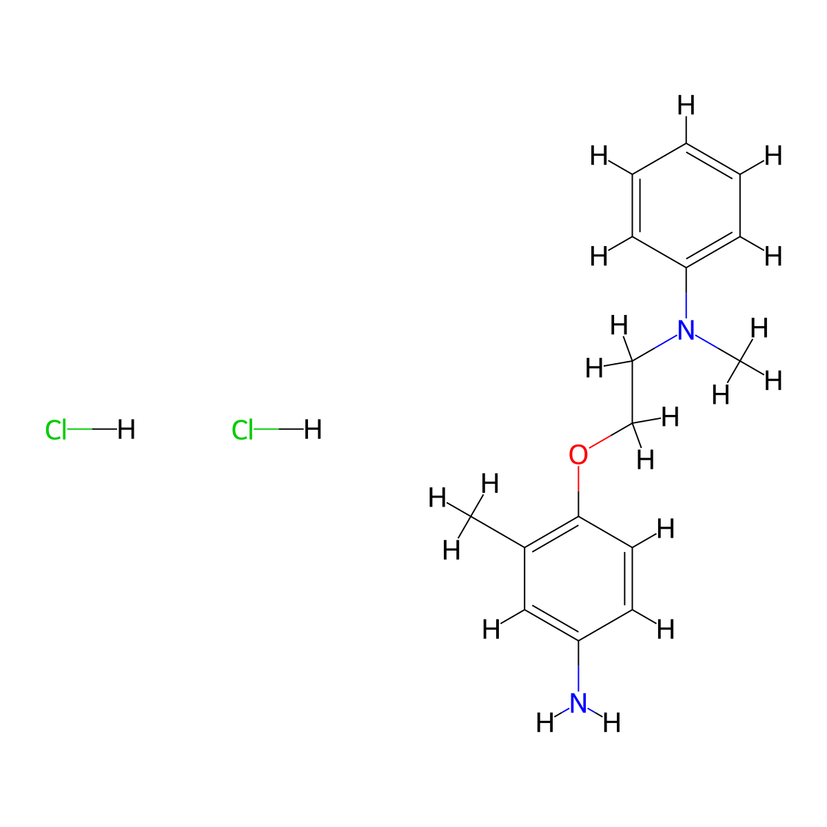 N-[2-(4-amino-2-methylphenoxy)ethyl]-N-methyl-N-phenylamine dihydrochlhoride molecular structure, CAS 1185295-79-7