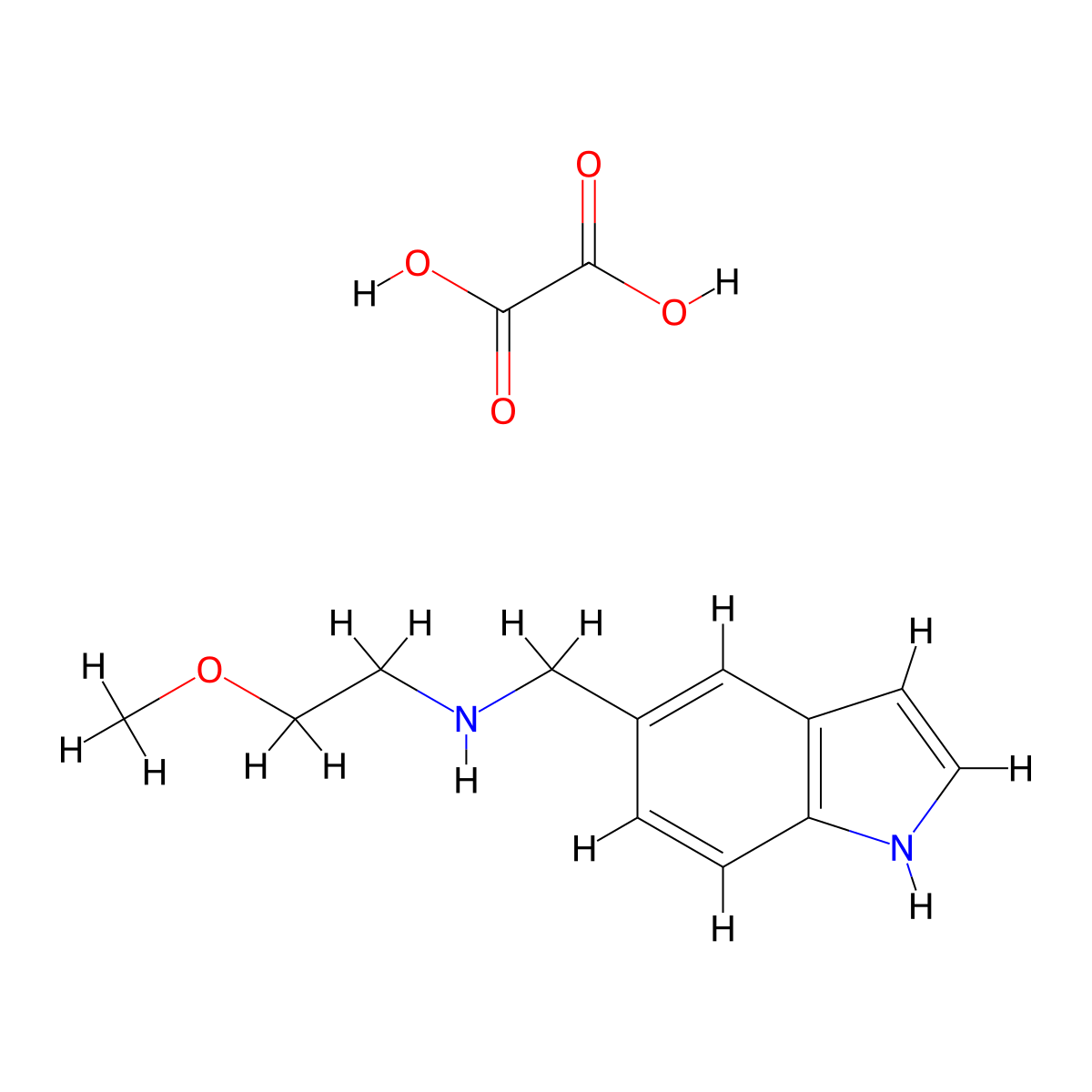 N-(1H-indol-5-ylmethyl)-N-(2-methoxyethyl)amine oxalate molecular structure, CAS 1185295-83-3