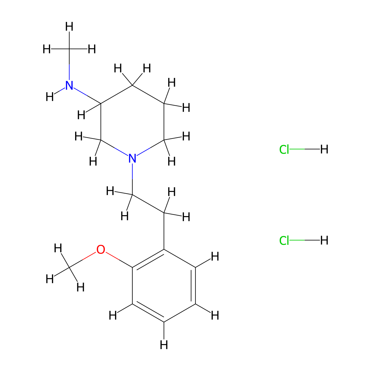 1-[2-(2-Methoxyphenyl)ethyl]-N-methylpiperidin-3-amine dihydrochloride molecular structure, CAS 1185296-05-2