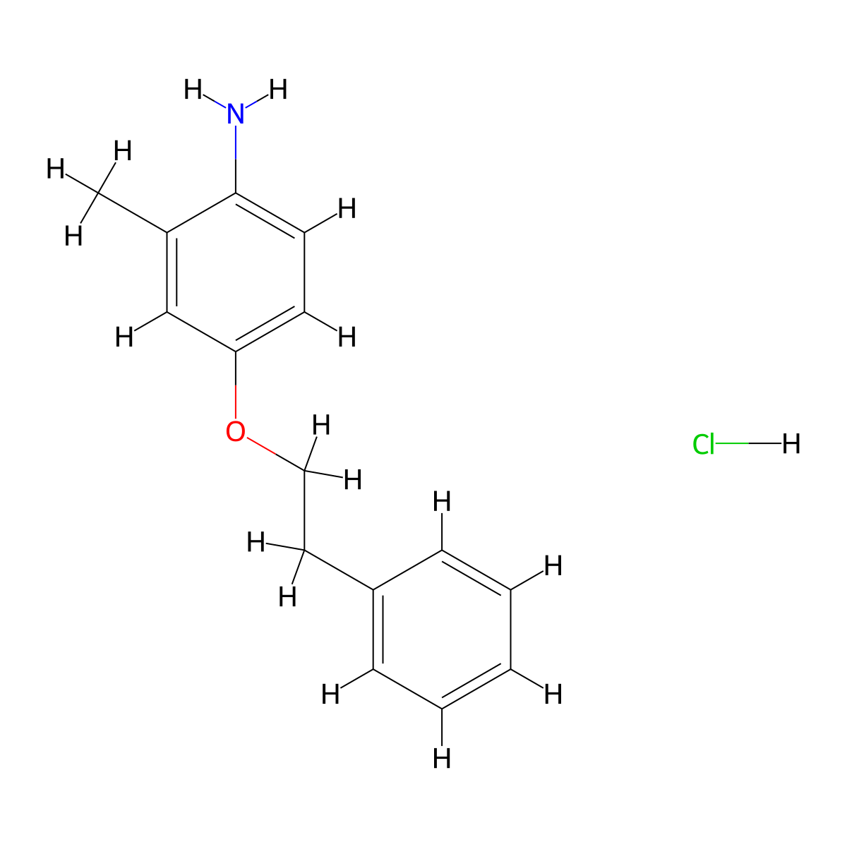 2-Methyl-4-(phenethyloxy)aniline hydrochloride molecular structure, CAS 1185296-12-1