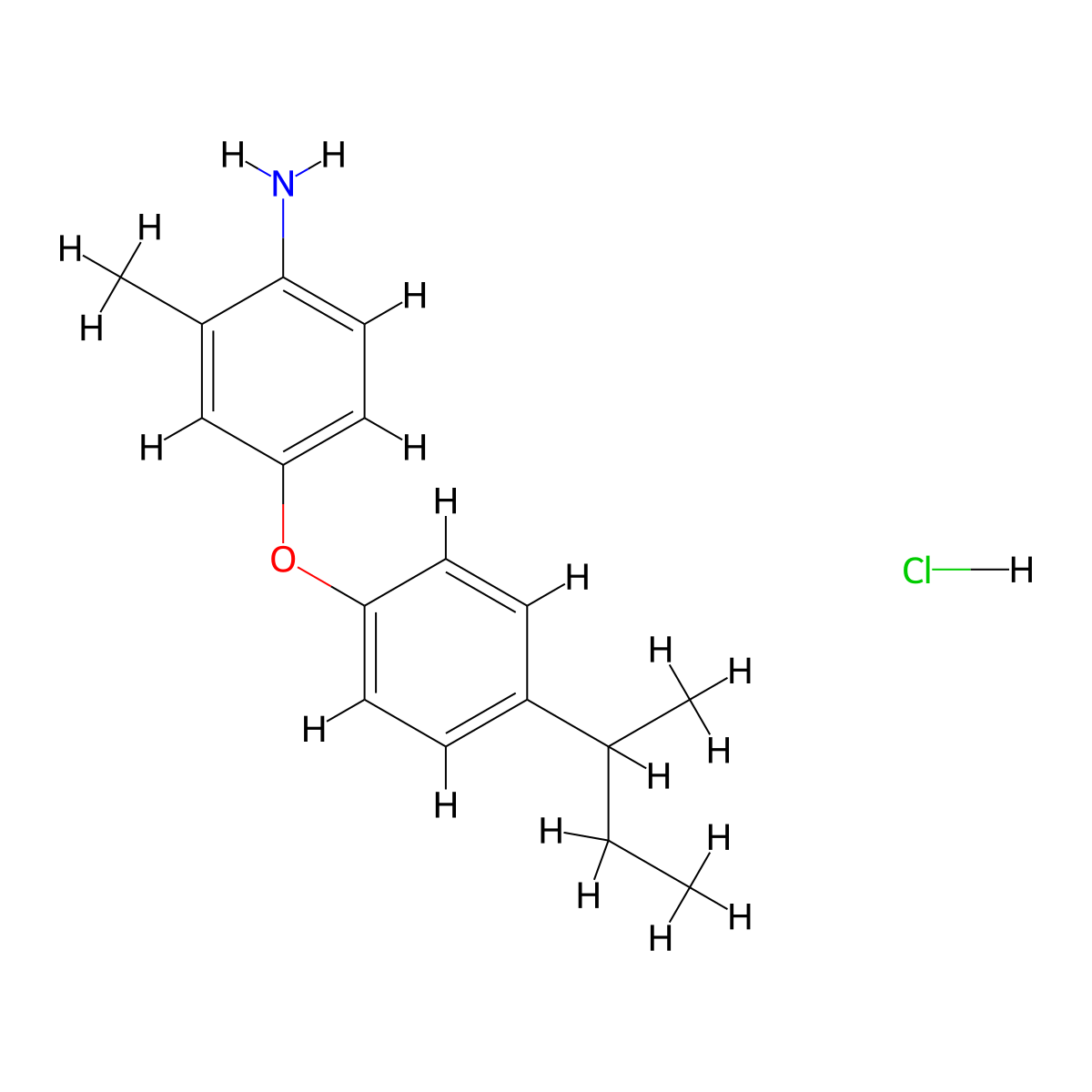 4-[4-(Sec-butyl)phenoxy]-2-methylphenylamine hydrochloride molecular structure, CAS 1185296-26-7