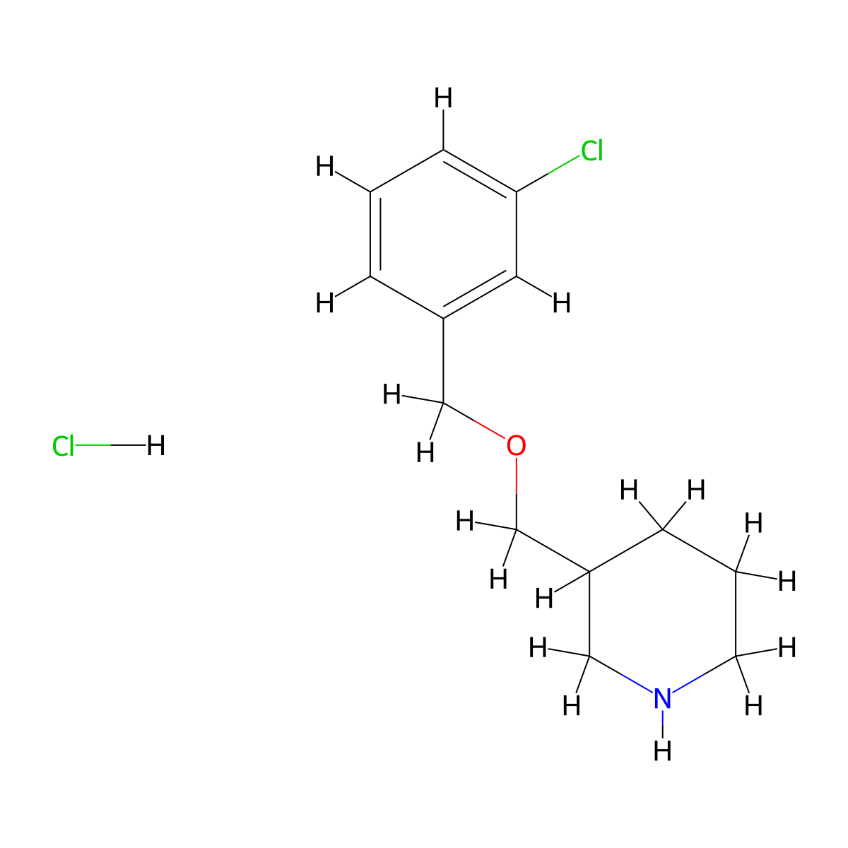 3-(3-Chloro-benzyloxymethyl)-piperidine hydrochloride molecular structure, CAS 1185296-31-4