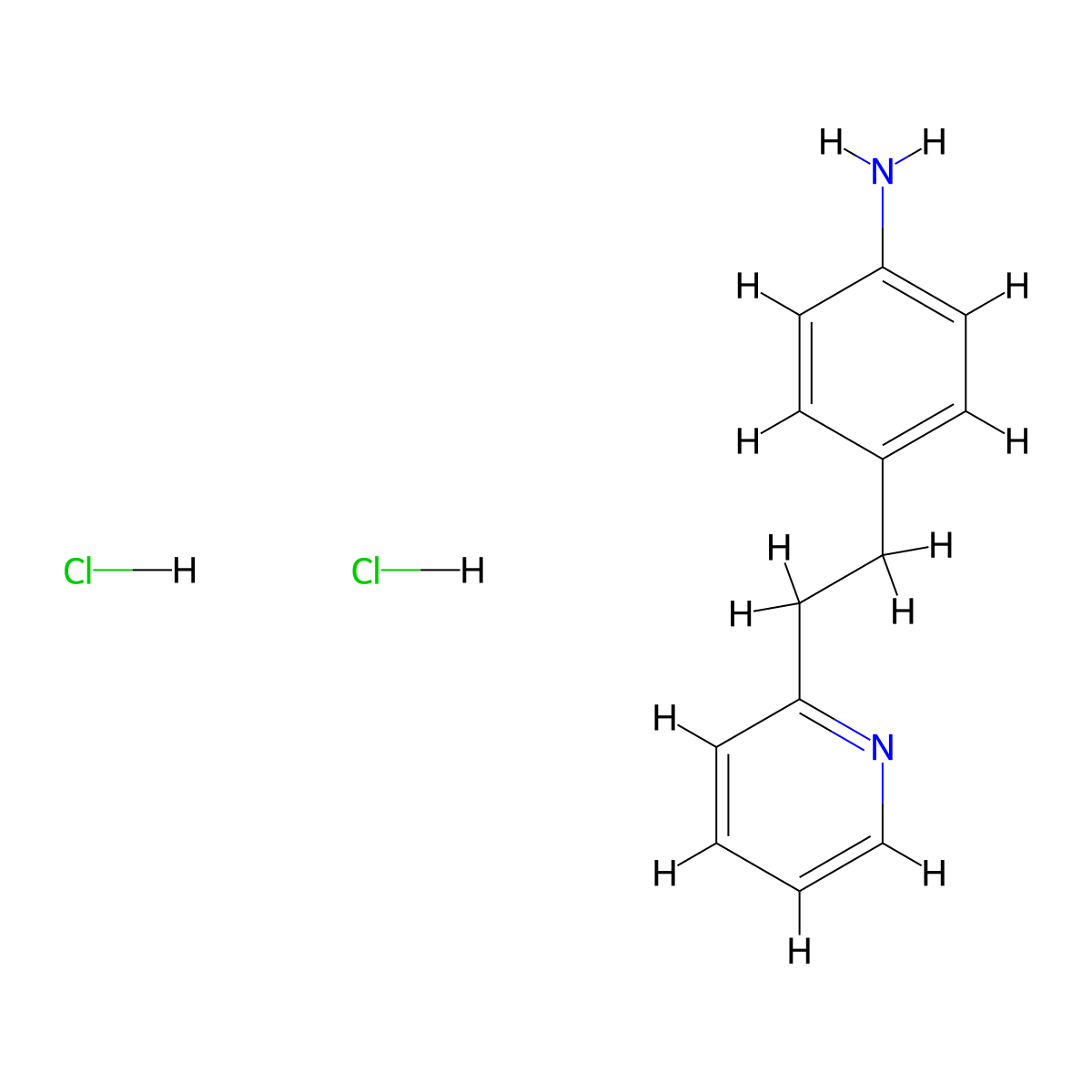 [4-(2-Pyridin-2-ylethyl)phenyl]amine dihydrochloride molecular structure, CAS 1185296-34-7
