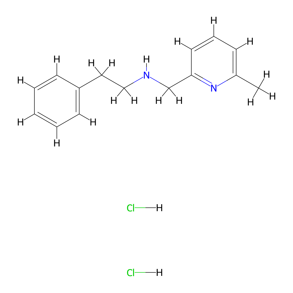N-[(6-Methylpyridin-2-YL)methyl]-2-phenylethanamine dihydrochloride molecular structure, CAS 1185296-73-4