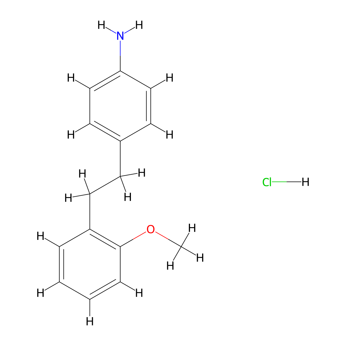 {4-[2-(2-Methoxyphenyl)ethyl]phenyl}amine hydrochloride molecular structure, CAS 1185296-91-6