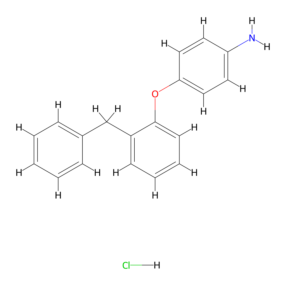 4-(2-Benzylphenoxy)aniline hydrochloride molecular structure, CAS 1185297-18-0