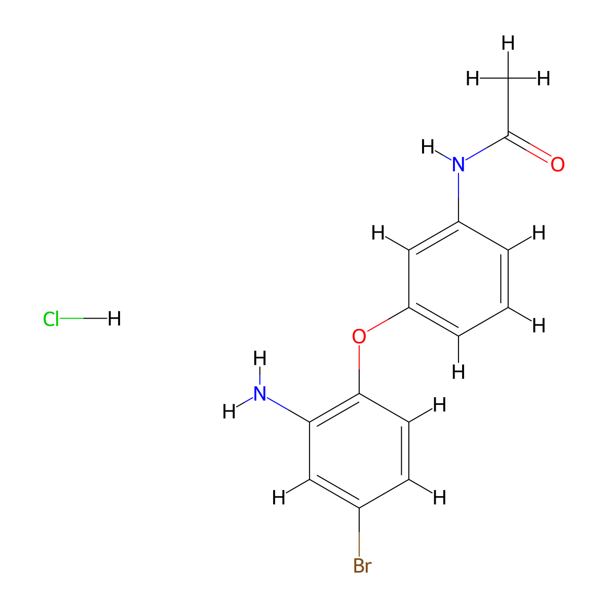 N-[3-(2-Amino-4-bromophenoxy)phenyl]acetamide hydrochloride molecular structure, CAS 1185297-36-2