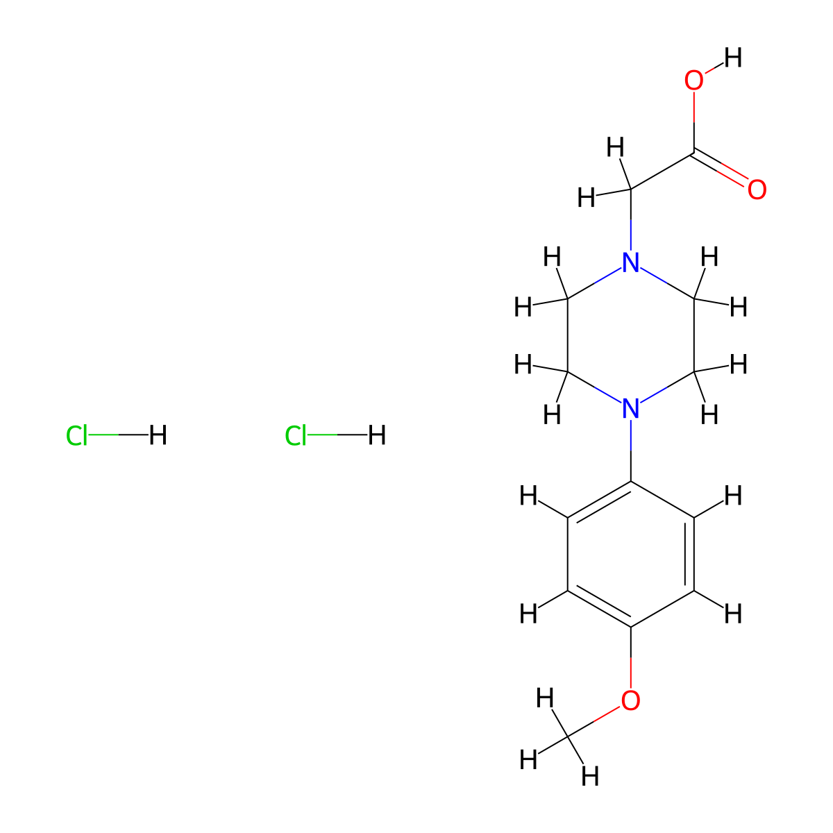 [4-(4-Methoxy-phenyl)-piperazin-1-yl]-acetic acid dihydrochloride molecular structure, CAS 1185297-41-9