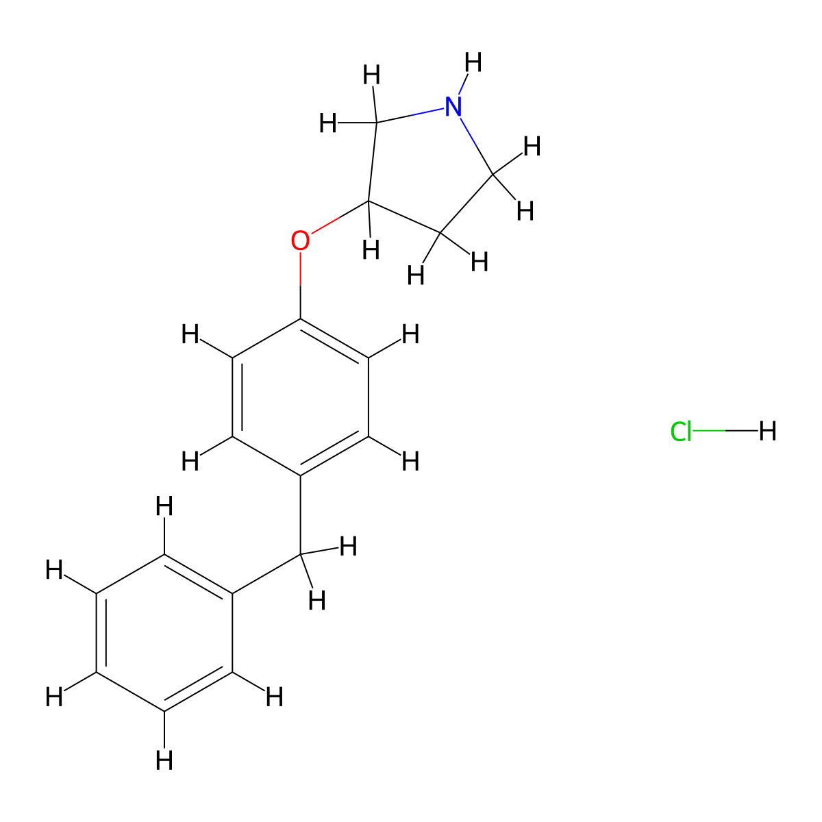 3-(4-Benzylphenoxy)pyrrolidine hydrochloride molecular structure, CAS 1185297-42-0
