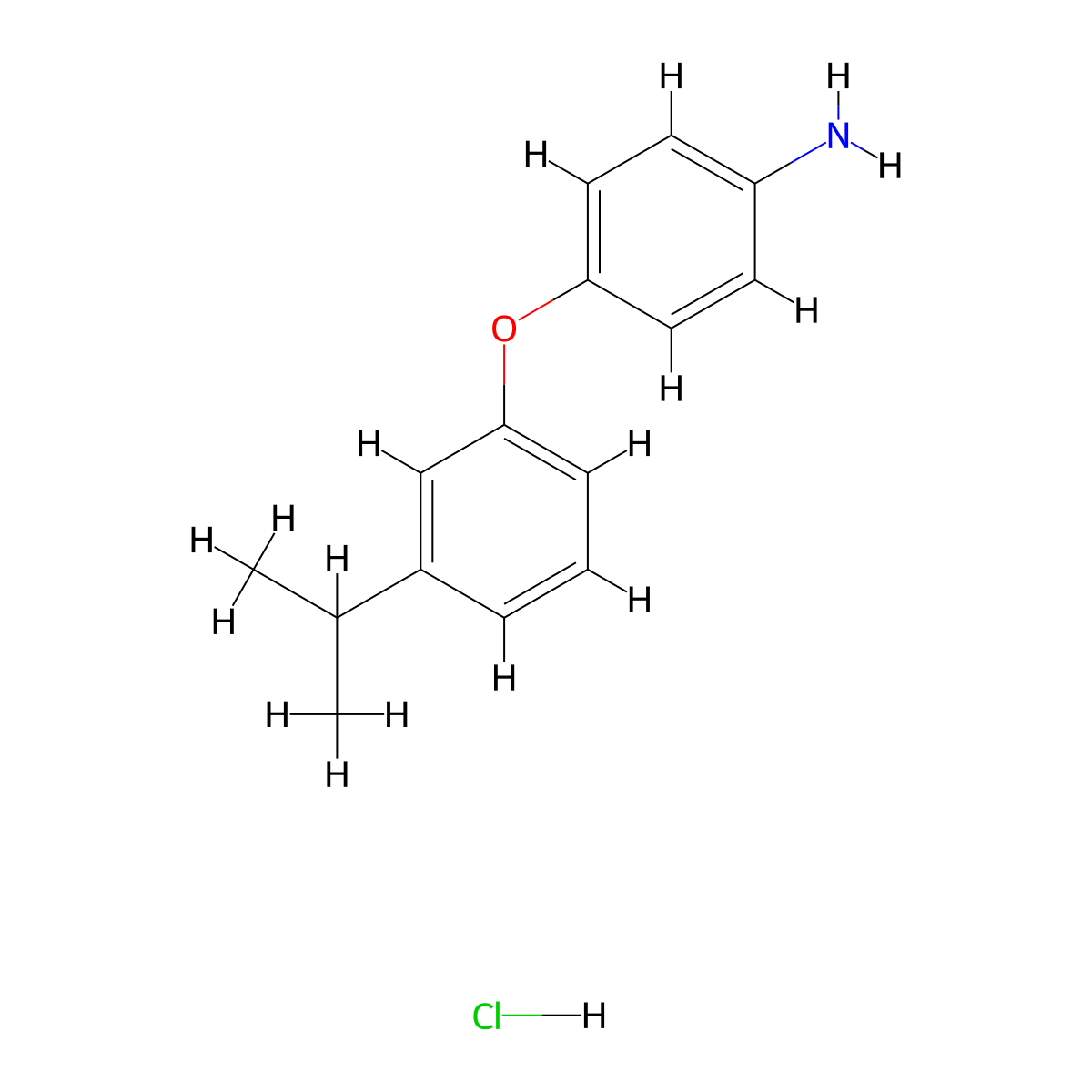 4-(3-Isopropylphenoxy)aniline hydrochloride molecular structure, CAS 1185297-59-9
