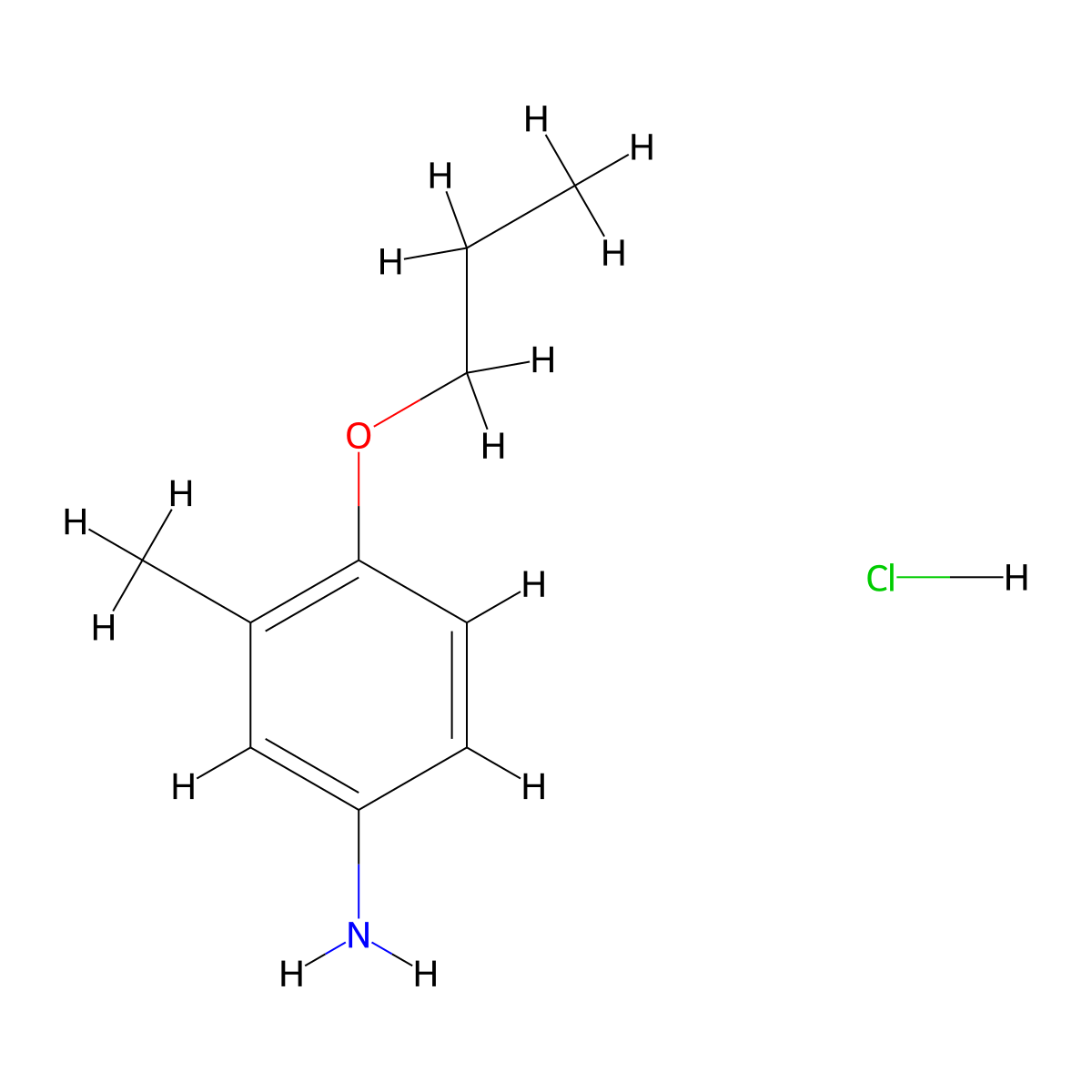 3-Methyl-4-propoxyaniline hydrochloride molecular structure, CAS 1185297-75-9