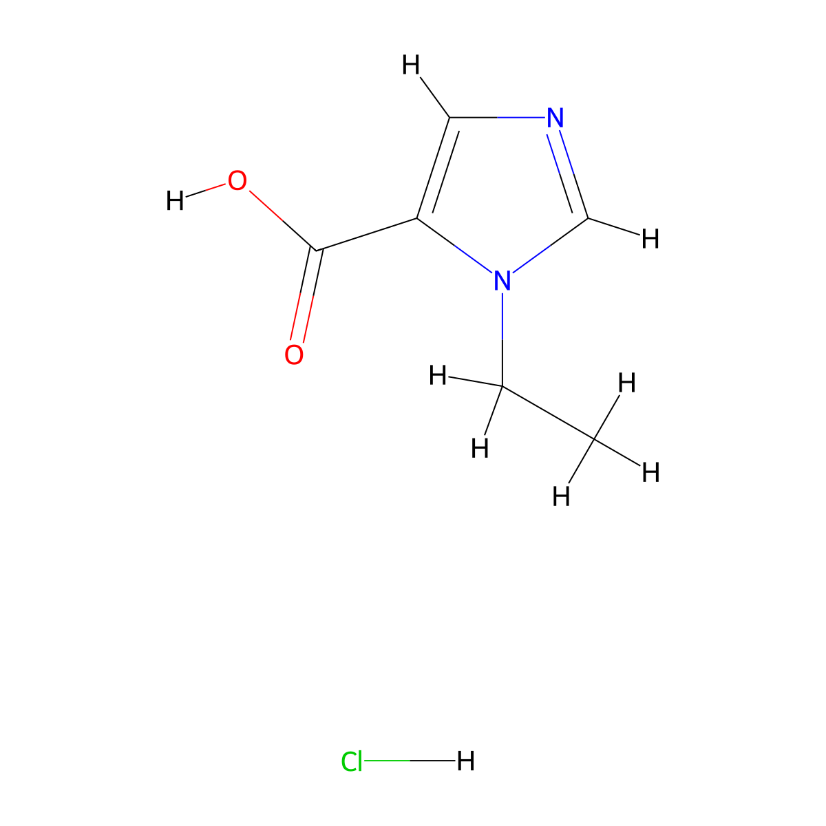 3-Ethyl-3H-imidazole-4-carboxylic acid hydrochloride molecular structure, CAS 1185297-91-9