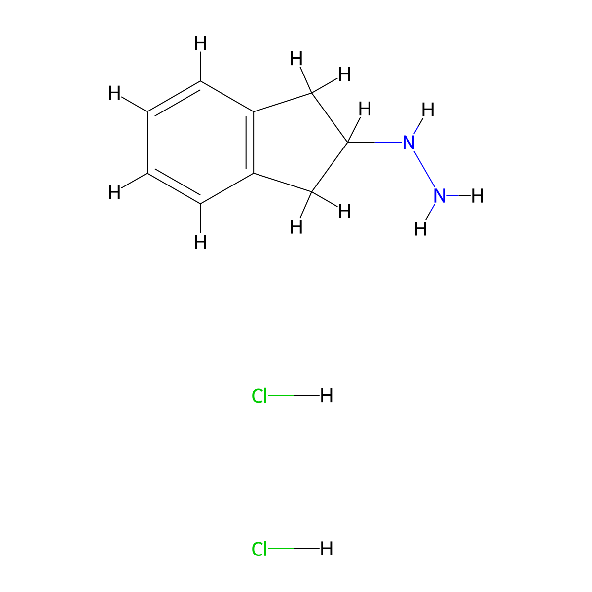 2,3-Dihydro-1h-inden-2-ylhydrazine dihydrochloride molecular structure, CAS 1185297-92-0