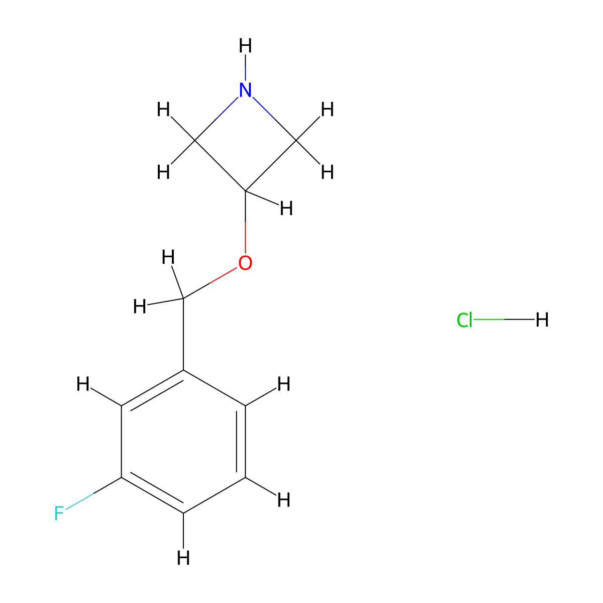 3-[(3-Fluorobenzyl)oxy]azetidine hydrochloride molecular structure, CAS 1185298-06-9