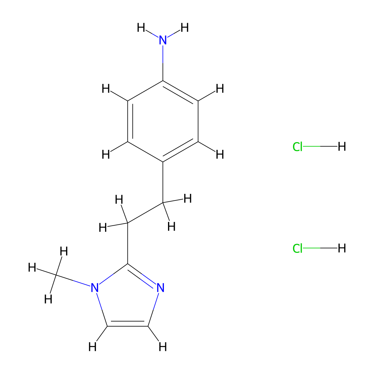 {4-[2-(1-Methyl-1H-imidazol-2-YL)ethyl]phenyl}-amine dihydrochloride molecular structure, CAS 1185298-14-9