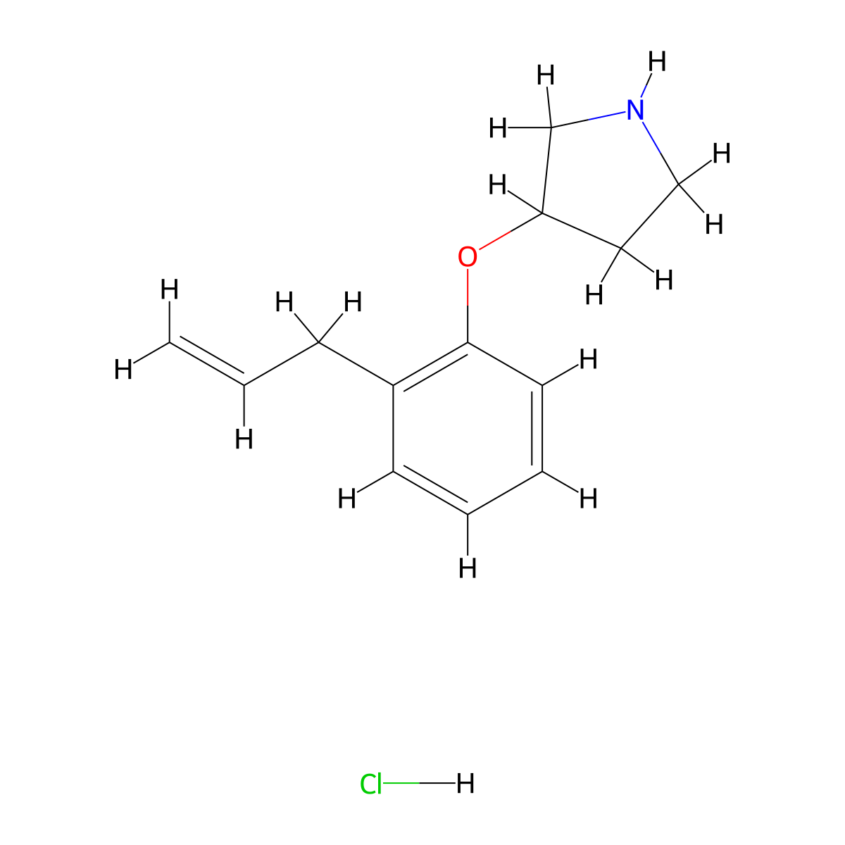 3-(2-Allylphenoxy)pyrrolidine hydrochloride molecular structure, CAS 1185298-58-1